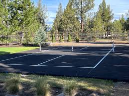 Pickleball courts made from asphalt
